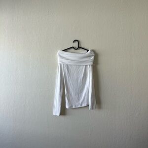 White Off-Shoulder Sweater